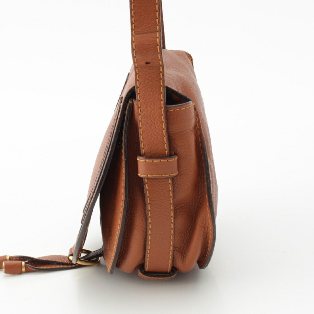 Chloe Grained Saddle Small Bag Brown Marcie - Picture 3 of 10